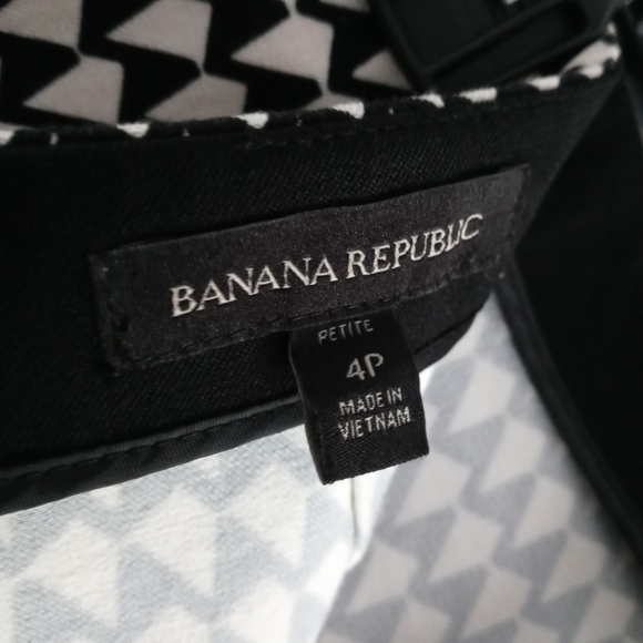 Skirt Women Banana Republic pencil 4P geometric Zipper black  beige with zipper - Picture 8 of 10